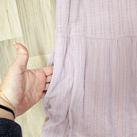 Knox Rose Womens Lavender Cotton Midi Dress Spaghetti Straps Pockets Small - Picture 5 of 10